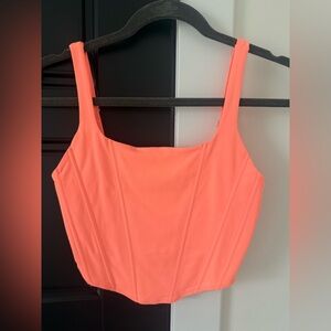 Coral Square Neck Women's Corset Top